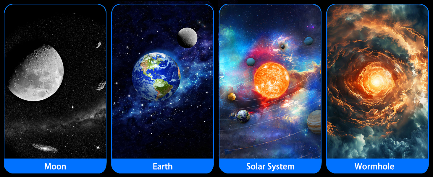 Проєктор зоряного неба VanSmaGo 8 покоління Sternenhimmel Galaxy: Планетарій, нічник HD, обертання 360°, таймер
