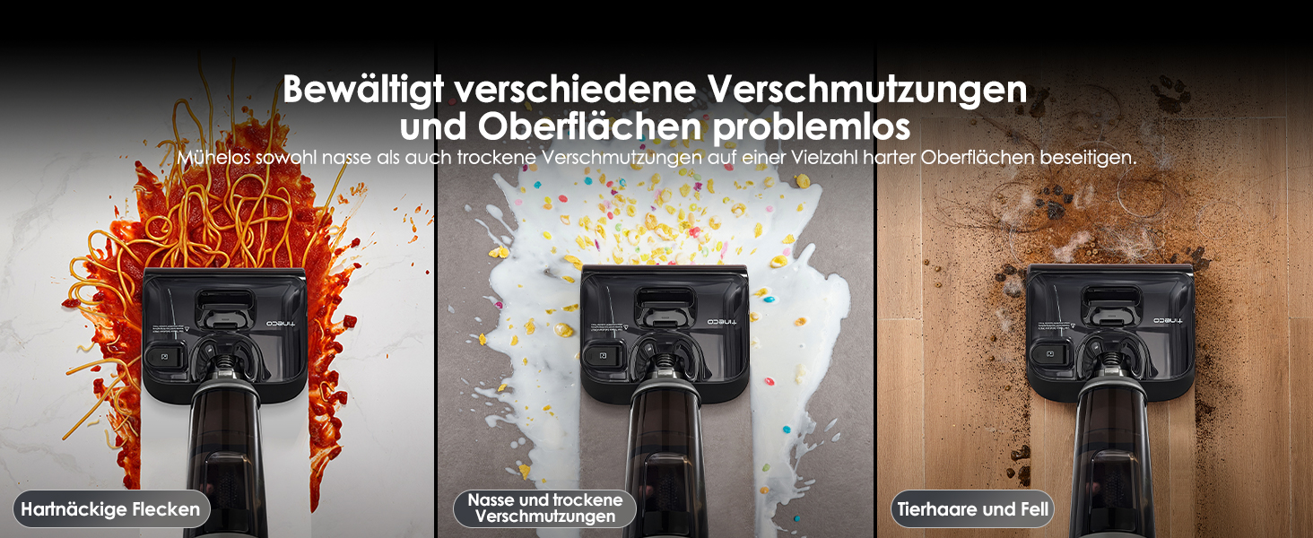 Tineco Floor ONE i6 Stretch: Акумуляторний миючий пилосос 2-в-1 з гарячим повітрям для сухого та вологого прибирання, 20 кПа, для шерсті тварин