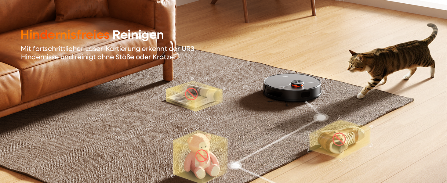 Робот-пилосос з функцією миття 5000Pa, потужний робот-пилосос з базою для самостійного очищення 3.5L, час роботи до 180 хвилин, навігація LiDAR, для збору шерсті тварин та прибирання килимів, керування через додаток, чорний