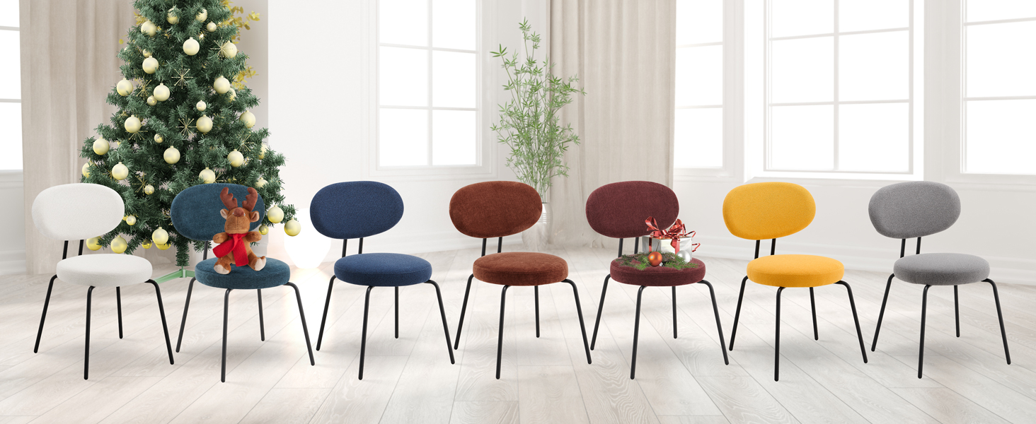 Стільці обідні COLAMY 2 шт. в стилі Mid-Century Modern оранжевого кольору з горіхового бука та металевими ніжками для кухні та їдальні
