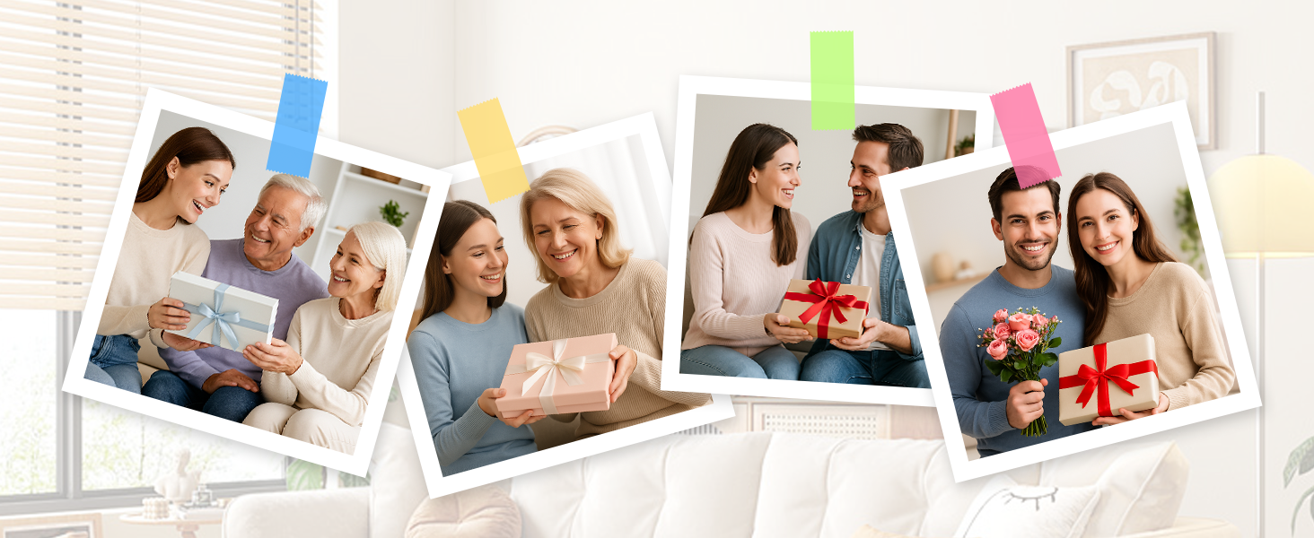 Цифровий фоторамка 10.1 дюйма з Wi-Fi, 32GB, IPS сенсорний екран, автоматичне обертання, чорний колір