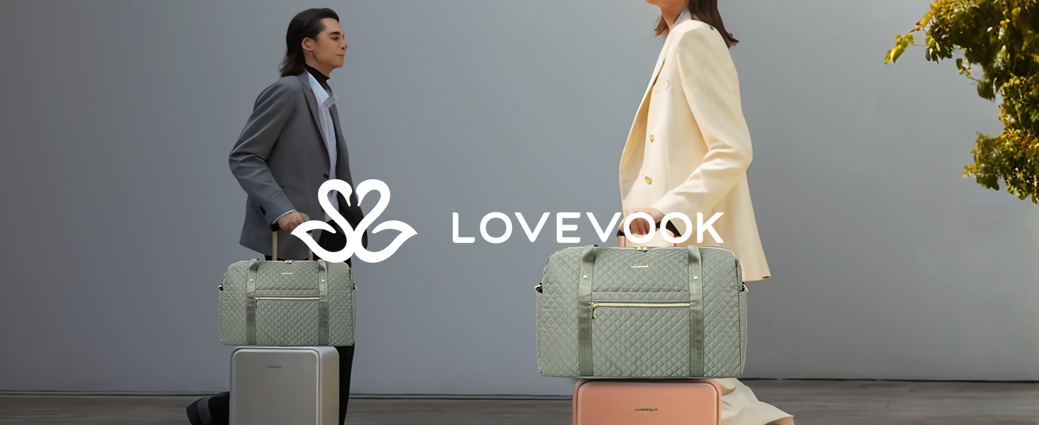 Спортивна сумка LOVEVOOK для жінок з відділенням для ноутбука, 35L, сіро-зелений колір