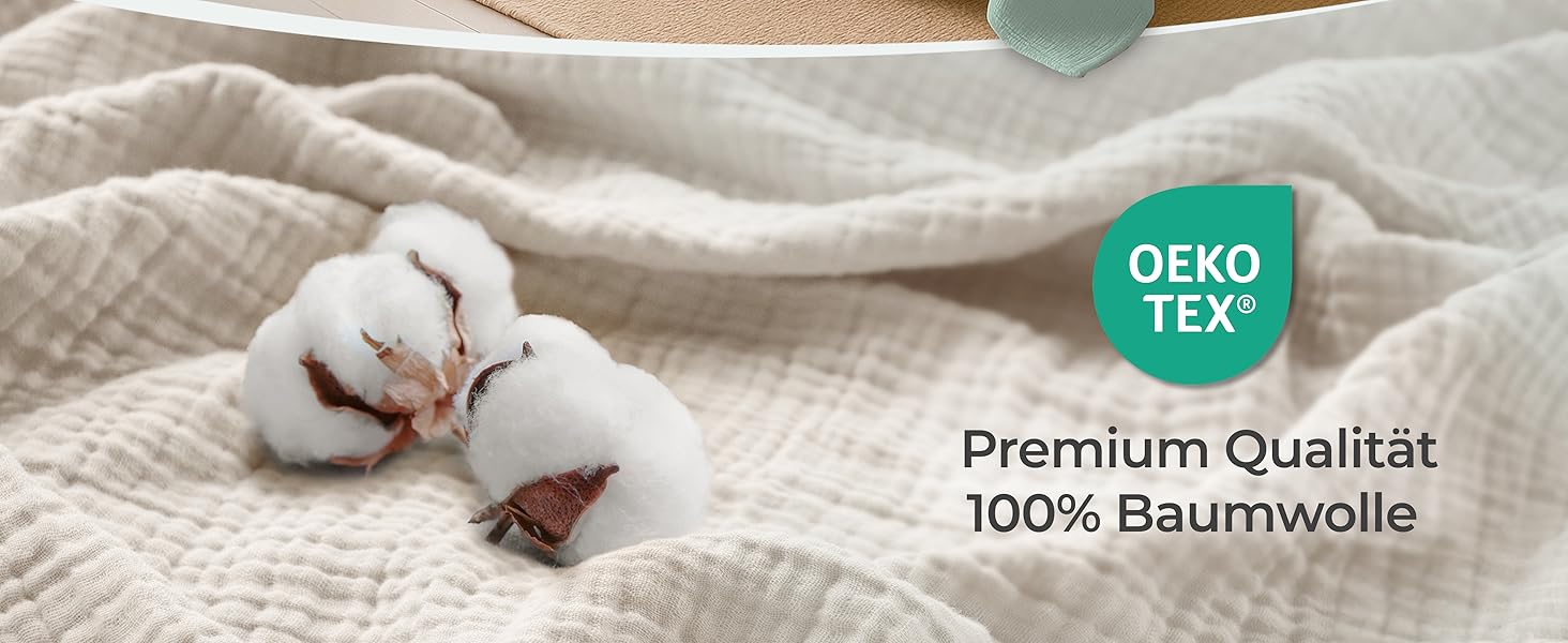 Плед LAYNENBURG Premium з мусліну, 150x200 см, 100% бавовна. Легкий літній плед, ковдра, накидка на ліжко/диван (Taupe)