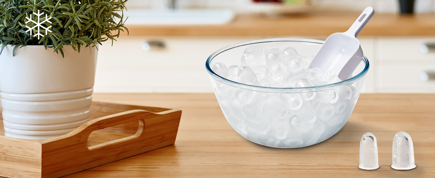 Льодогенератор Solis Ice Cube Express – Швидке виробництво льоду (8 кубиків за 8 хв), регульований розмір, самоочищення. Для дому, офісу, вечірок, барів. Білий колір