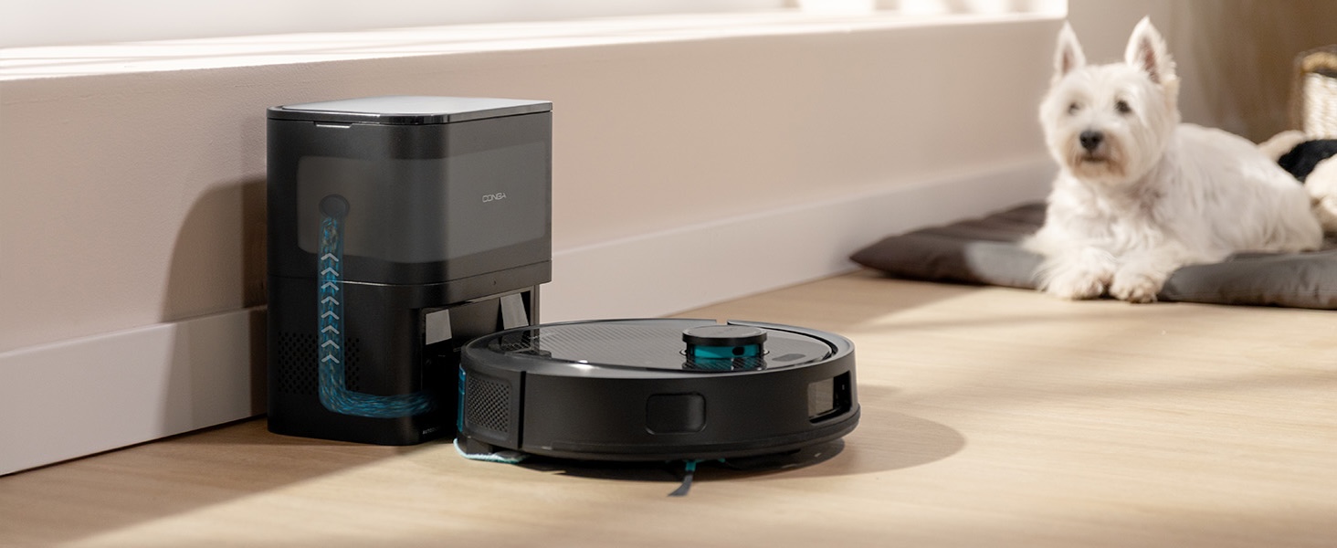 Робот-пилосос та робот-мийник Cecotec Conga Y80 з ШІ та керуванням через додаток. Потужність всмоктування 20000Pa, штучний інтелект, силіконова щітка Anti-Tangle, обертові мікрофібри, автономність до 220 м²