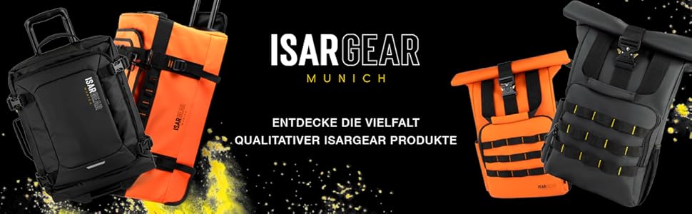 М'який чохол Isar Gear 24 48л, 2 колеса, 60x40x20см, чорний