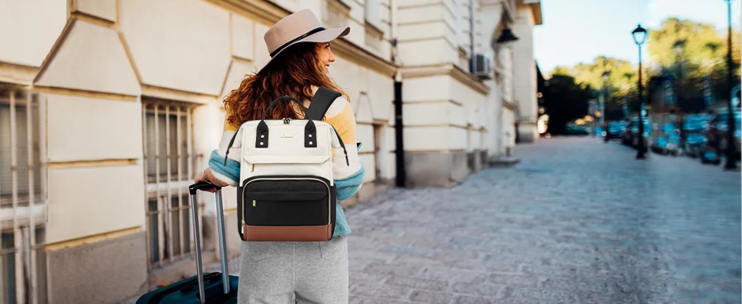 LOVEVOOK Рюкзак для жінок, великий, з відділенням для ноутбука 17.3 дюйма, шкільний, для підліток, дівчаток, для навчання, подорожей, бізнесу, водонепроникний, сірий, рожевий