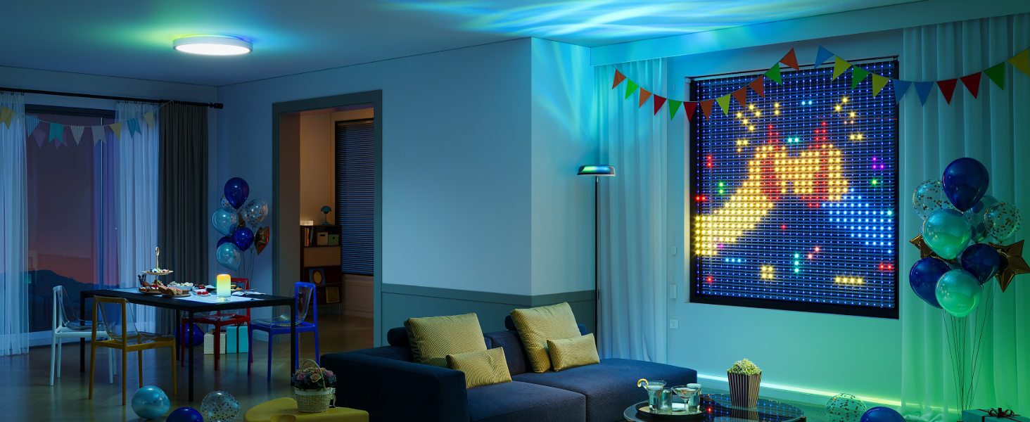 Світлодіодна торшер Govee RGBICWW з ефектом хвилі, багатозонне освітлення, 80+ режимів, Matter/Alexa, для вітальні, спальні