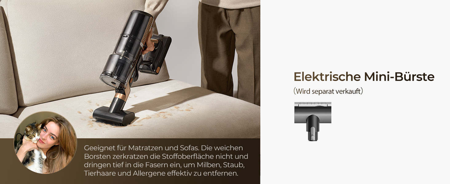 Proscenic P20: Акумуляторний пилосос 2-в-1 з функцією вологого прибирання, 70 кПа, 70 хв, 680 Вт, чорний. Для килимів та шерсті тварин