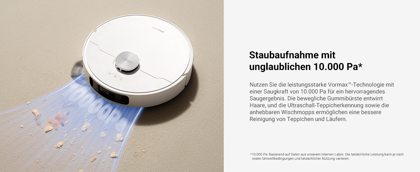 Робот-пилосос Dreame L10s Ultra Gen 2 з функцією миття, технологія RoboSwing™ та потужністю 10 000 Pa Vormax™, режим для тварин, автоматична станція, потужне прибирання килимів