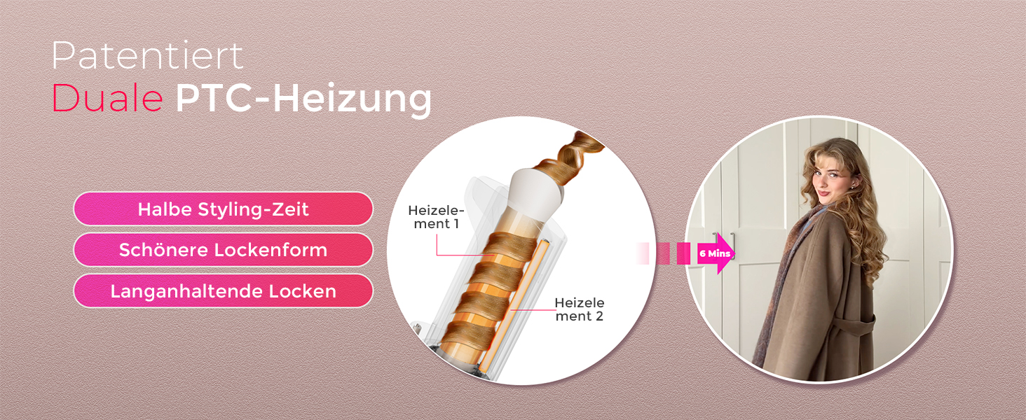 Автоматичний локшик TYMO Curlpro Plus 32 мм: великі локони, пляжні хвилі, анти-опік