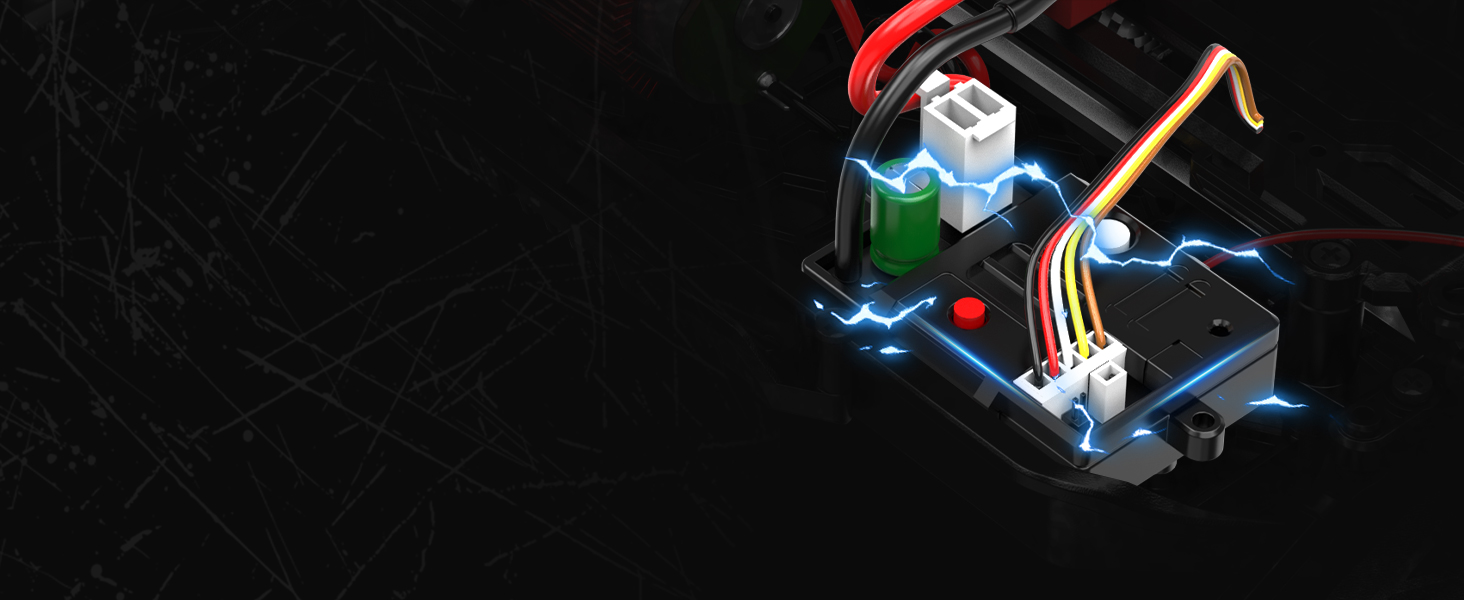 Радіокерований позашляховик DEERC 9205E 1:10 48 км/год 4WD Monstertruck з 2 акумуляторами, 2.4GHz, для дітей та дорослих