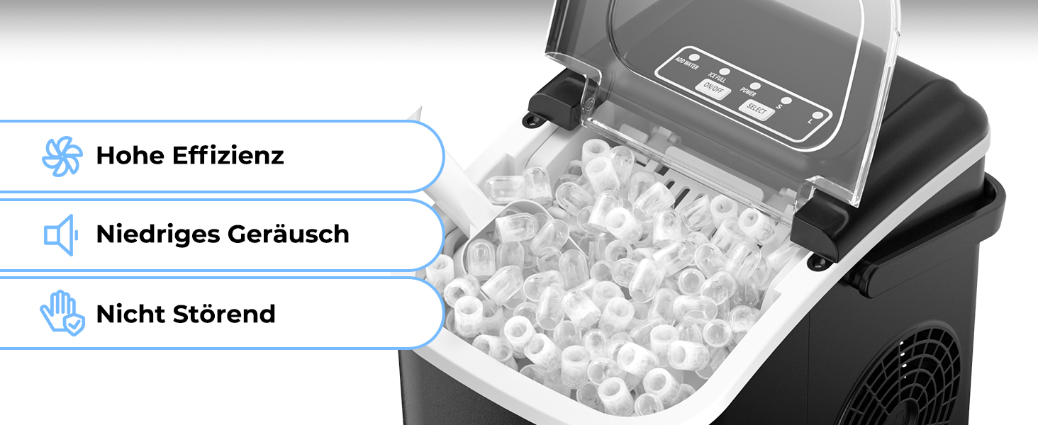 Машина для приготування льоду 12 кг/24 год, компактна модель 1,2 л, самоочищення, кошик/лопатка для льоду, 8 кубиків за 6-9 хвилин, для кухні/офісу/вечірки/дому/RV