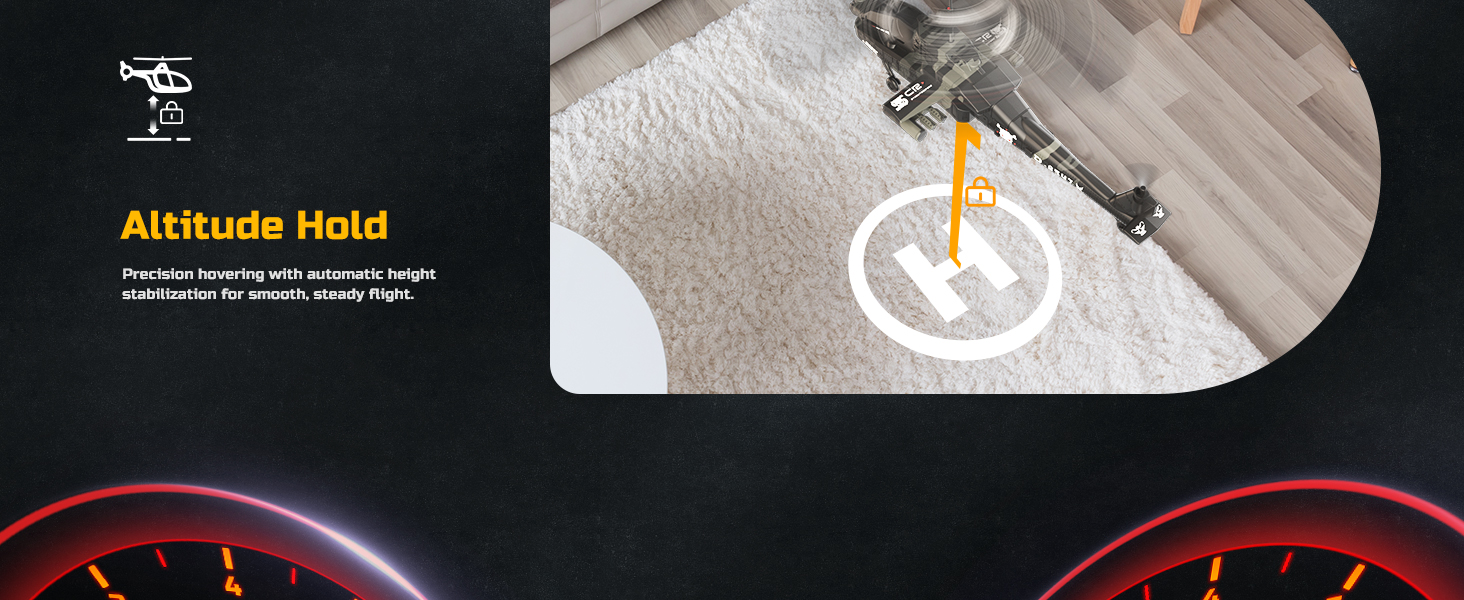 Радіокерований вертоліт DEERC Apache 2.4GHz, 2 акумулятори, 26 хв польоту, LED, стабілізація висоти, автоматичний зліт, чорний – ідеальний подарунок для хлопчиків