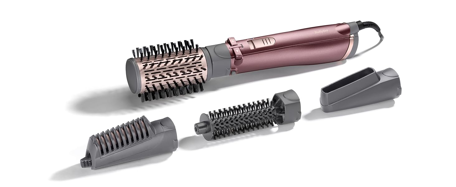 Стайлер для гарячого повітря BaByliss Beliss Big Hair 1000 Вт 4-в-1 з сумкою для зберігання, сірий, AS960E, 39.2