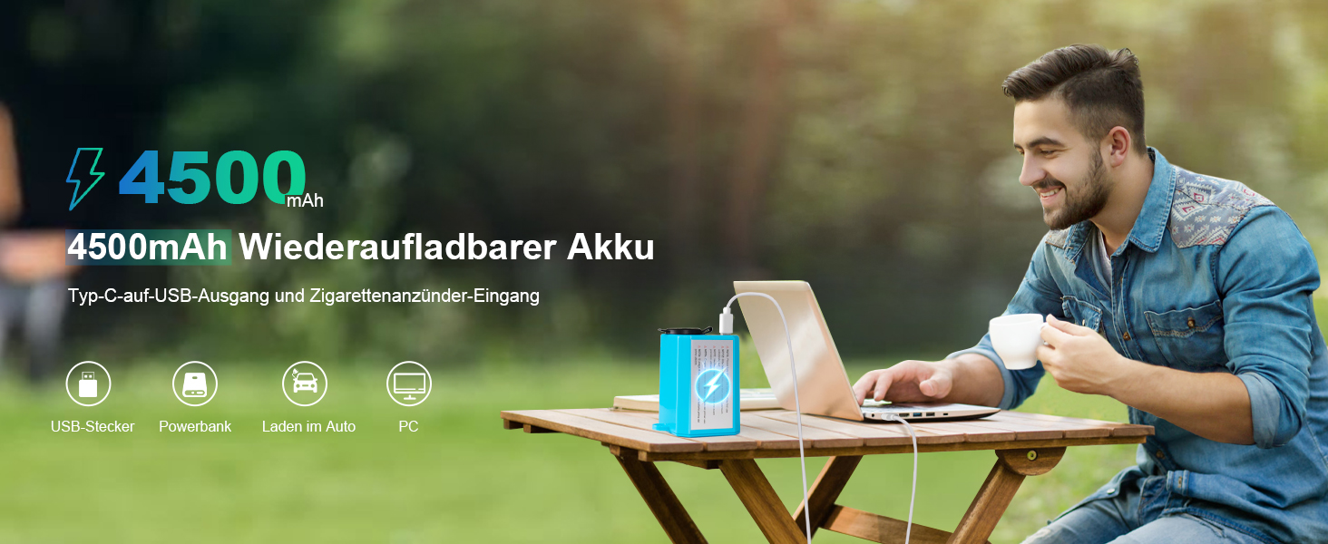 Портативний душ AUTOPkio з акумулятором 12/24В, 4500mAh, для кемпінгу, авто, подорожей, миття машини, з насосом, заряджається від USB