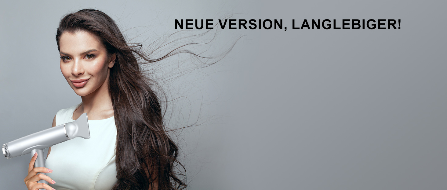 Іонний фен для волосся Slopehill з безщітковим двигуном 110 000 об/хв, біокерамічне покриття та магнітним дифузором, світло-сірий