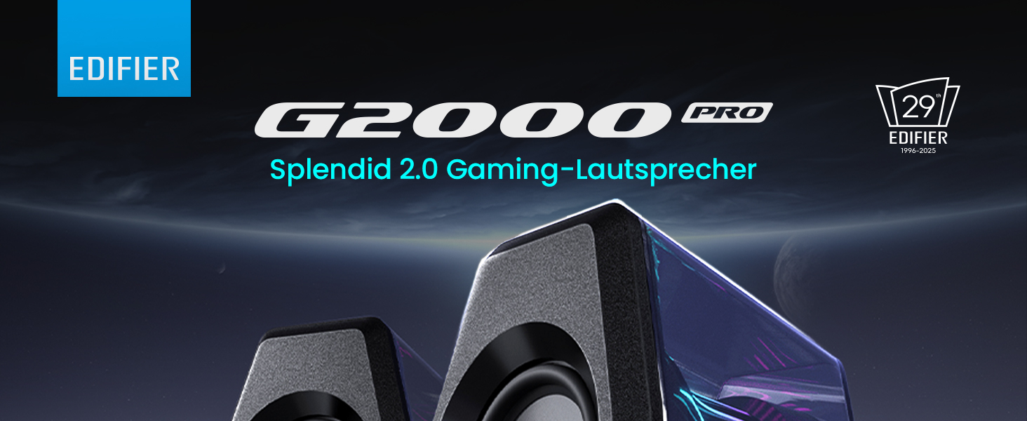Edifier G2000 Pro - Bluetooth колонки для комп'ютера з 7.1 об'ємним звуком, RGB підсвічуванням, USB та Aux входами (білі)