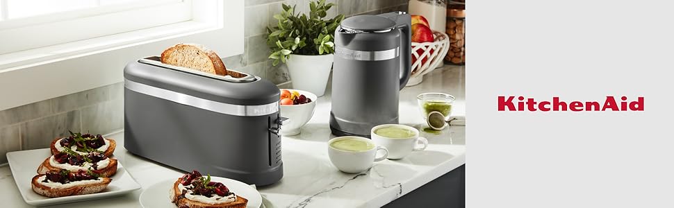 Тостер KitchenAid Artisan 5KMT2204 (Pebble Palm) на 4 тости, сріблястий