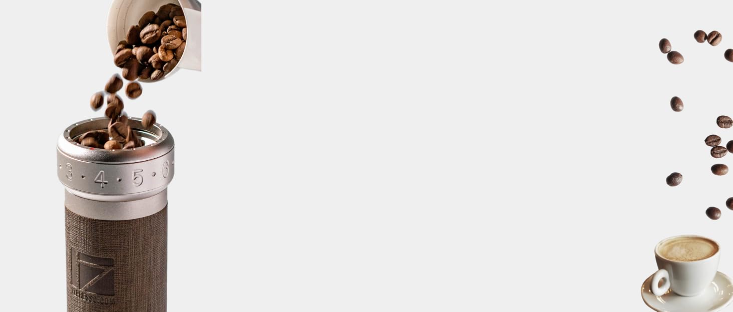 Кавомолка ручна 1Zpresso J-Ultra, сірий колір, конічні жорна, складний руків'я, магнітний контейнер 40г, регулювання помелу, швидка кавомолка для еспресо