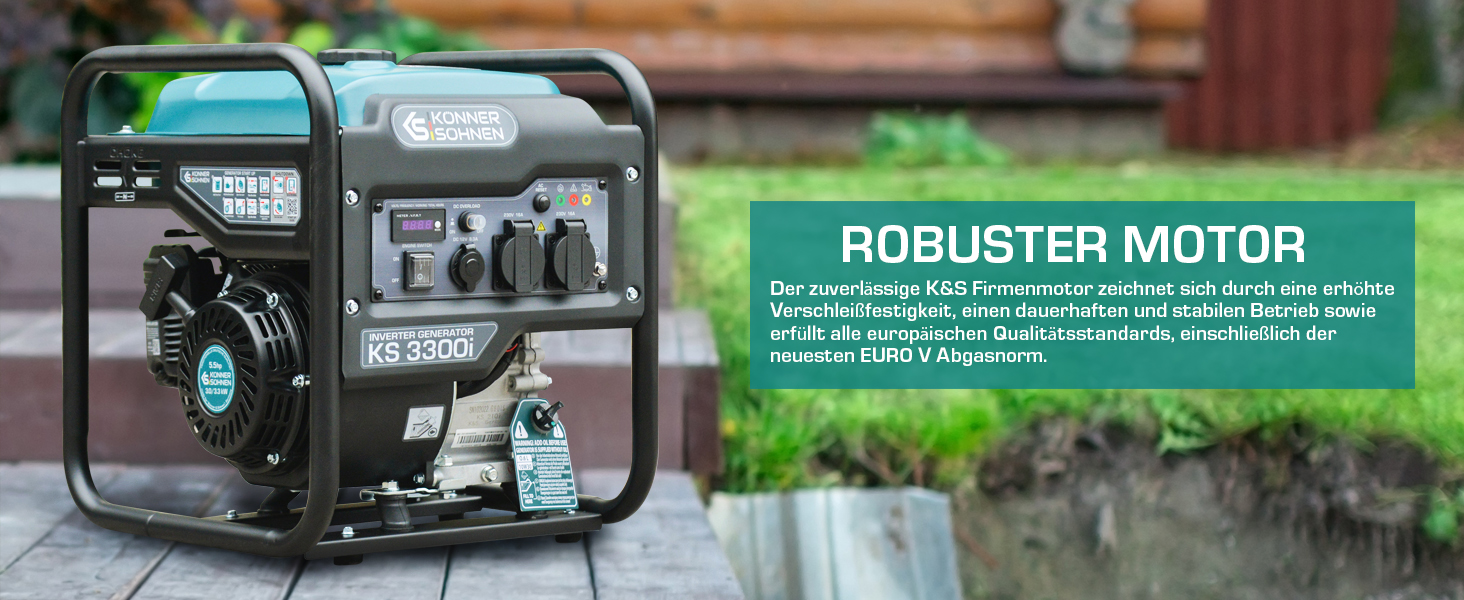 Інверторний бензиновий генератор Könner & Söhnen KS 4500i, потужність 4.5 кВт, чорний