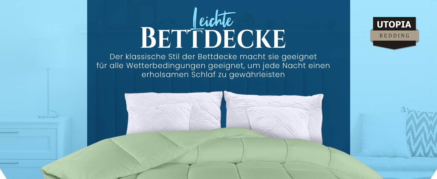 Ковдра Utopia Bedding для 2 осіб, 135x200 см, білий колір, мікрофібра, 4 сезони