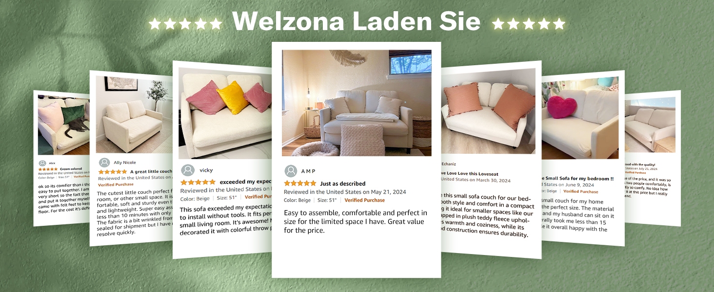 Диван 2-місний, компактний, 130 см, зелений. Зручний диван для підліткової кімнати, легко збирається без інструментів. Дивани з масиву дерева, компактні дивани для вітальні.