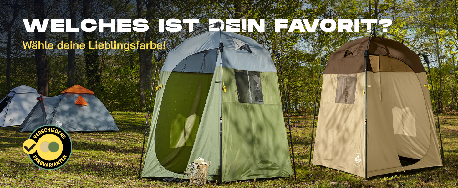 Преміум душова кабіна LUMALAND | Намет для туалету для внутрішнього та зовнішнього використання | Мобільний переодягальний та складний намет | Намет для фотографії тварин | Ідеально для кемпінгу, фестивалів та риболовлі | Водостійкий та вітростійкий, коричневий, на 1 особу