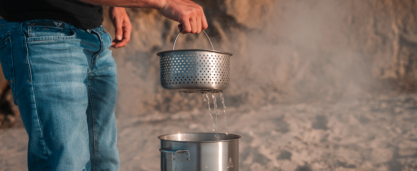 Набір посуду для кемпінгу Campo Libre Enzo I з нержавіючої сталі: компактний, індукційний, 6 або 8-ти частинний