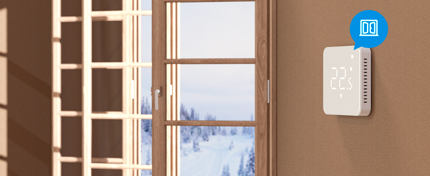 Meross Matter Термостат для радіатора Wi-Fi, сумісний з HomeKit, Alexa та Google Assistant (для опалення будинку/теплої підлоги)