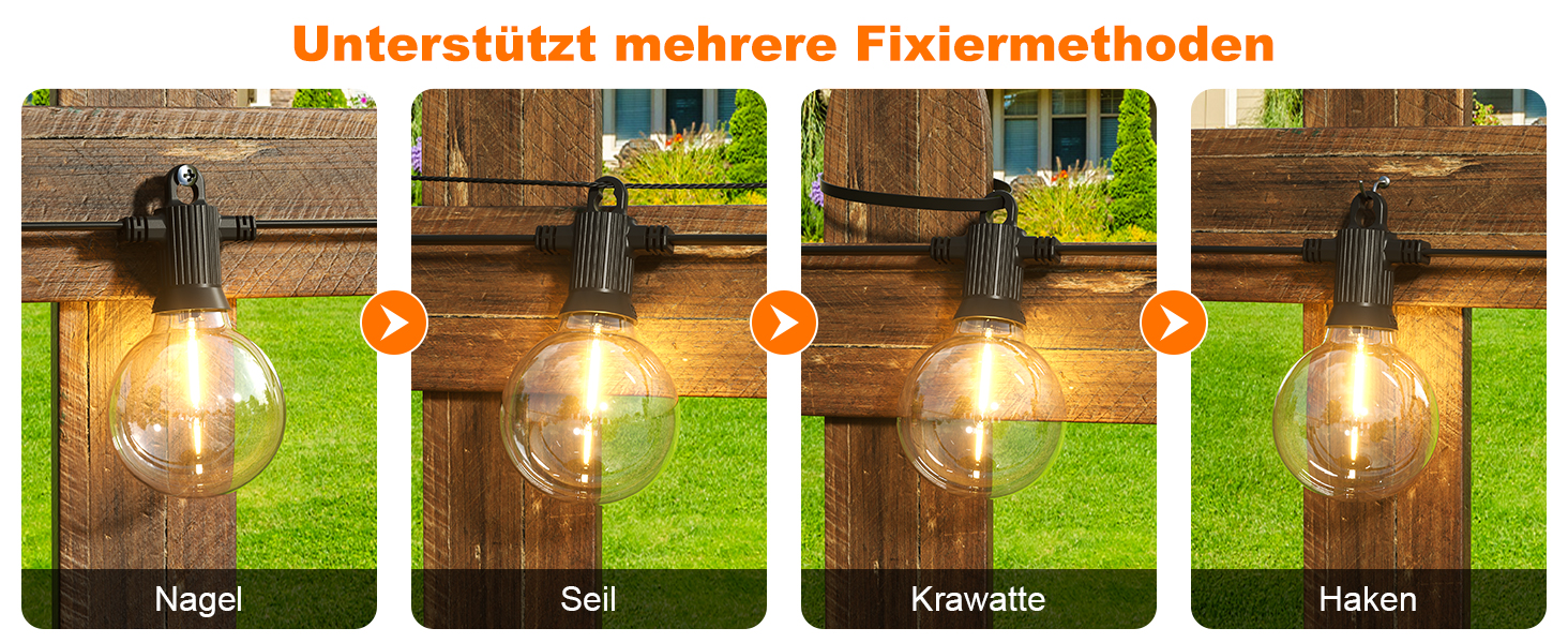 Ланцюжок прикрас Kawaya 10м LED, зовнішній, для саду, тераси, балкону, IP65, вологостійкий, тепле світло