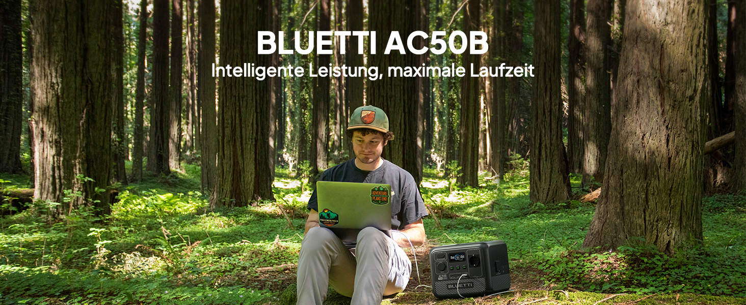 Портативна електростанція BLUETTI AC50B: 448Wh LiFePO4, 700W, USB-C PD 65W, для кемпінгу та подорожей