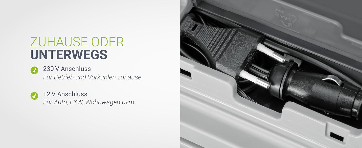 Автомобільний холодильник Juskys 24л 12/230V: термобокс для авто, кемпінгу, подорожей - охолодження та підігрів