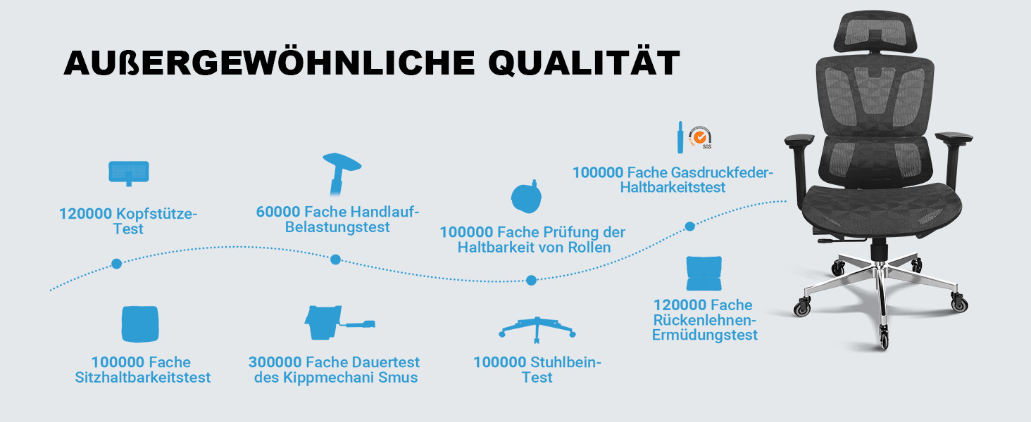 Ергономічне крісло для офісу, 4D підлокітники, регульована глибина сидіння, 4-рівневий нахил, гумові колеса, сітчаста сидіння, висока спинка, для великих людей, Homeoffice & Gaming, чорне ергономічне крісло з сітчастою подушкою сидіння