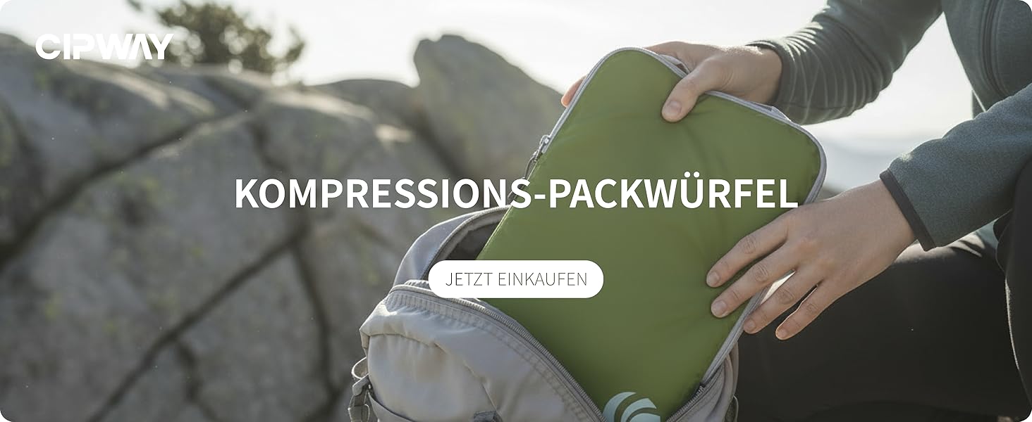 Набір компресійних органайзерів для одягу Cipway для подорожей, ультралегкі пакувальні куби для валізи та рюкзака, 6 шт, зелений