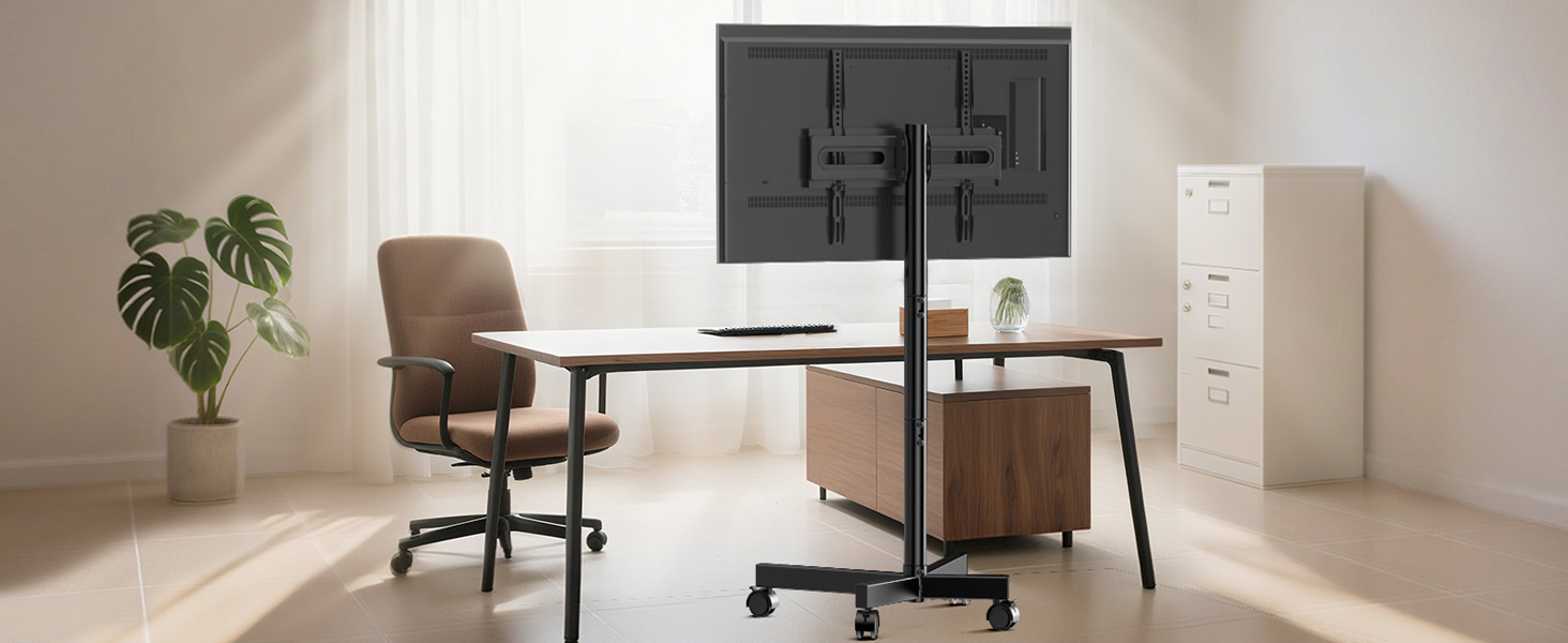 Мобільна підставка для телевізора Hemudu 23-60 дюймів LCD/LED, до 35 кг, VESA 400x400, регульована висота