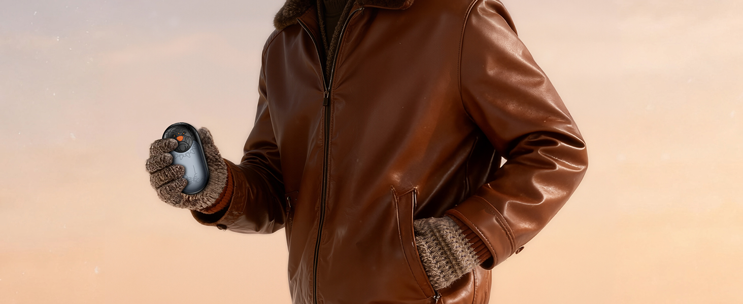 Електричний гріє для рук 2 шт. | Перезарядний кишеньковий гріє з 3 режимами нагріву, 6000mAh | Для жінок, чоловіків, кемпінгу, полювання, гольфу (Сірий)