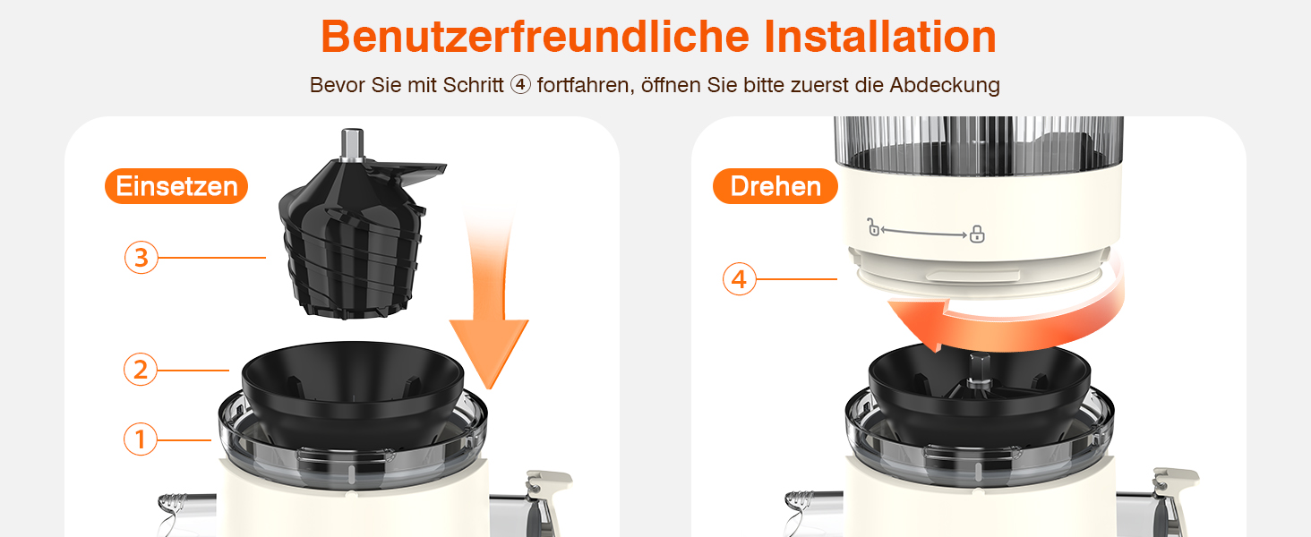 Соковитискач шнековий REV з великим завантажувальним отвором 120 мм, для овочів та фруктів, 1,5 л, режим REV, легко мити