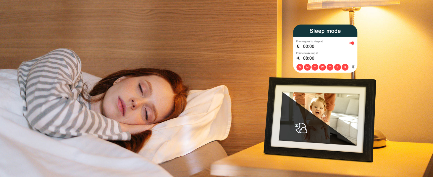 Frameo Цифровий фоторамка з Wi-Fi, 10.1 дюйма, горіх, 32GB, HD IPS сенсорний екран, відтворення фото/відео через додаток Frameo, подарунок для чоловіків та жінок