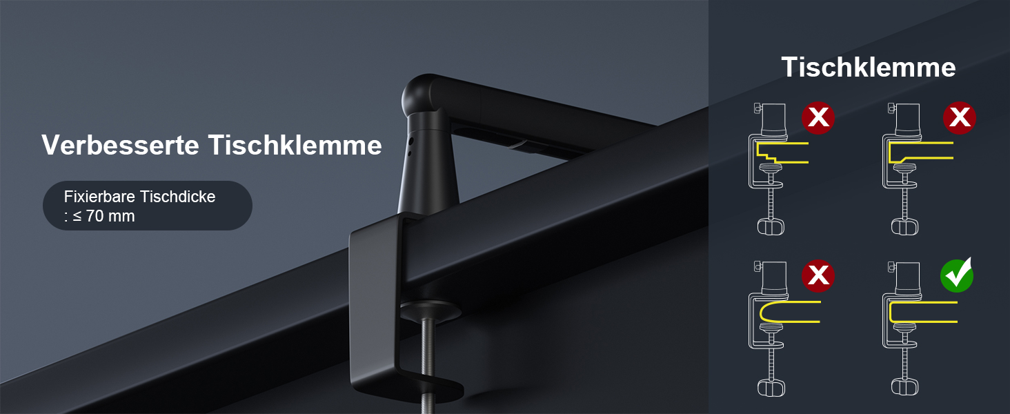 Стрічка-тримач для мікрофона Aokeo AK-55 для столу, низькопрофільна, регульована, сумісна з Aokeo Yeti, Snowball iCE, HyperX QuadCast, Elgato Wave