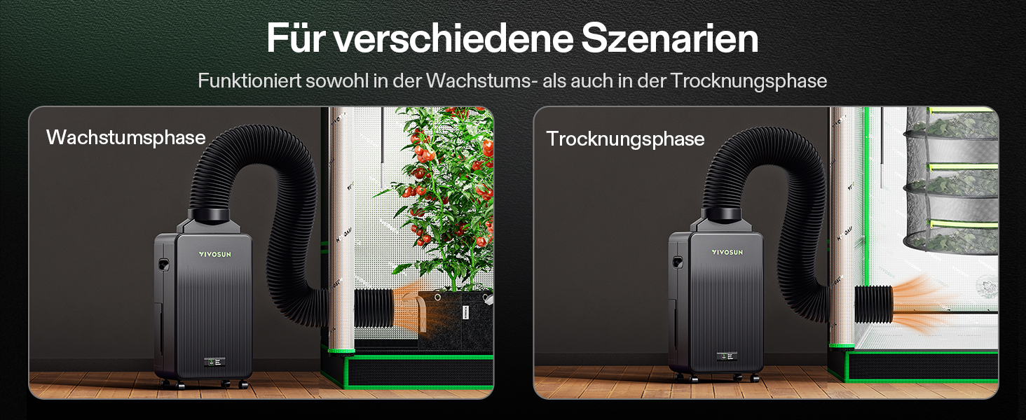 VIVOSUN AeroDrain D12 - Електричний осушувач повітря 12л/день з датчиками температури та вологості, дистанційне керування, для підвалу, ванної кімнати та гроу-тента