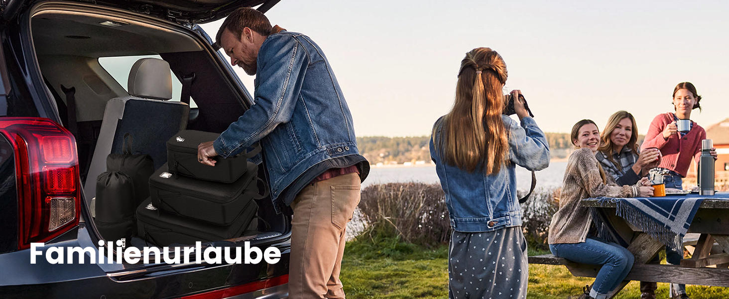 Набір органайзерів для подорожей у валізу з компресією, 8 шт, водонепроникні пакувальні куби для ручної поклажі та рюкзака, світло-блакитний