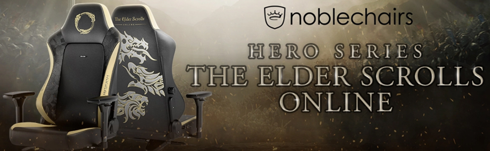 Noblechairs Hero: ігровий крісло з підтримкою Elder Scrolls Online, 150 кг, комфорт та ергономіка