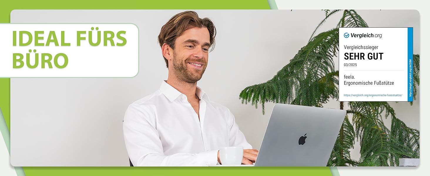Підставка для ніг під стіл Feela® – ергономічна підставка для ніг, footrest для комфорту. Без термосумки