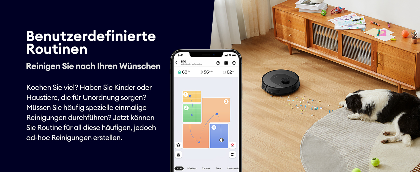 Робот-пилосос Ultenic D10 з функцією миття 3 в 1, потужність 5000Pa, LiDAR-навігація, керування через додаток, ідеальний для шерсті тварин, килимів та твердих підлог