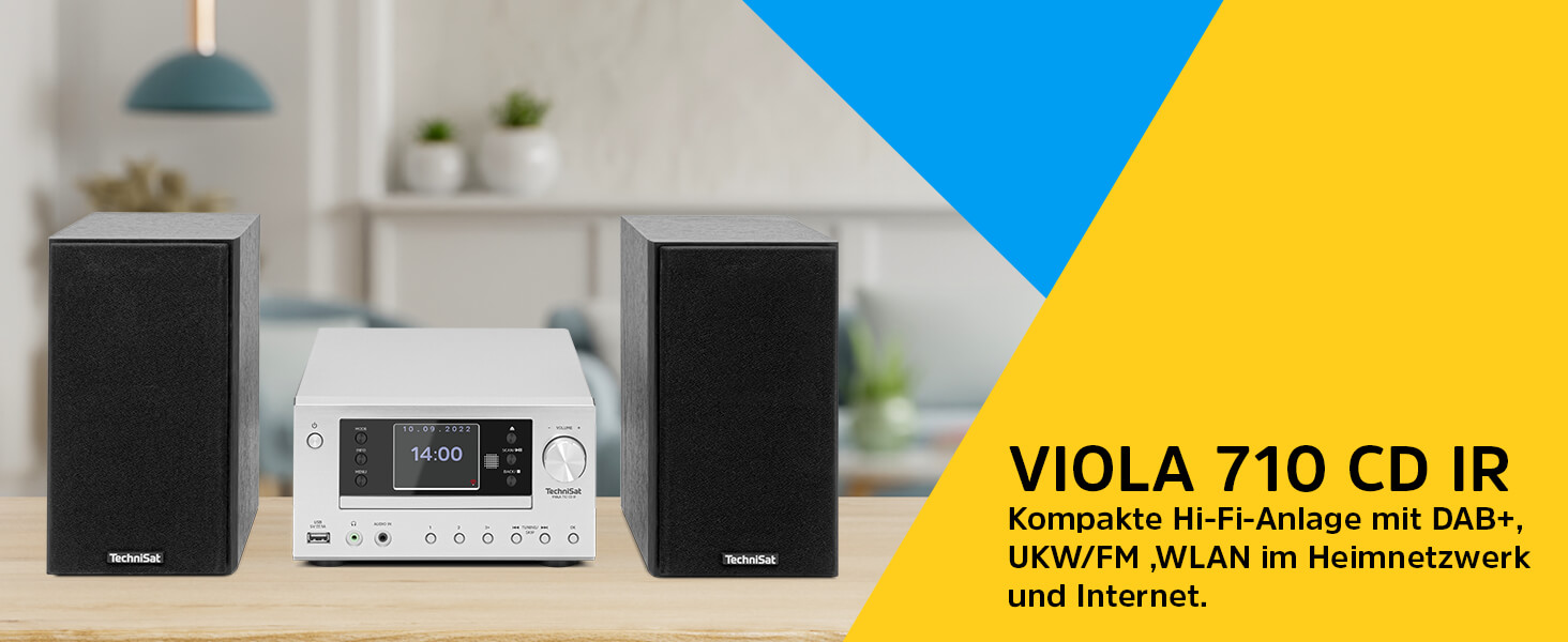 Компактна hi-fi система (інтернет радіо, DAB, CD, Bluetooth, 2 шт. 20W RMS), 710 CD IR -