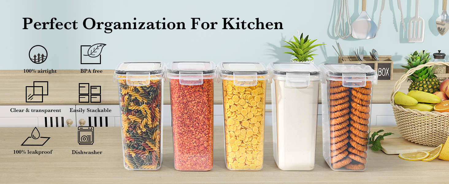 Контейнери для зберігання GoMaihe 12 шт. з кришкою: набір контейнерів для кухні, 800 мл з етикетками. Їдальня, цукор, спеції. Без BPA, придатні для миття в посудомийній машині. 0.8 л x 12 шт. (Чорний, 2.0 л x 10 шт.)