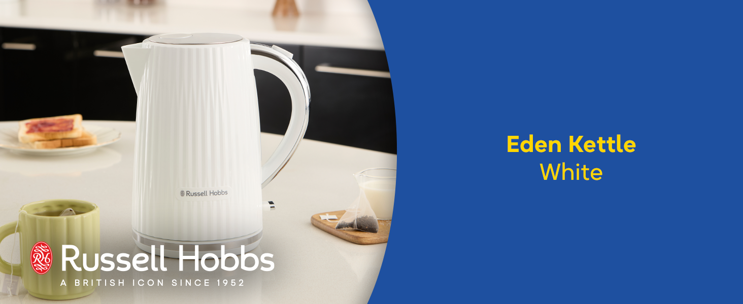 Електричний чайник Russell Hobbs Eden 1.7 л, 2400 Вт, колір малиновий (Raspberry), нержавіюча сталь, зі знімним фільтром від накипу, модель 27362-70