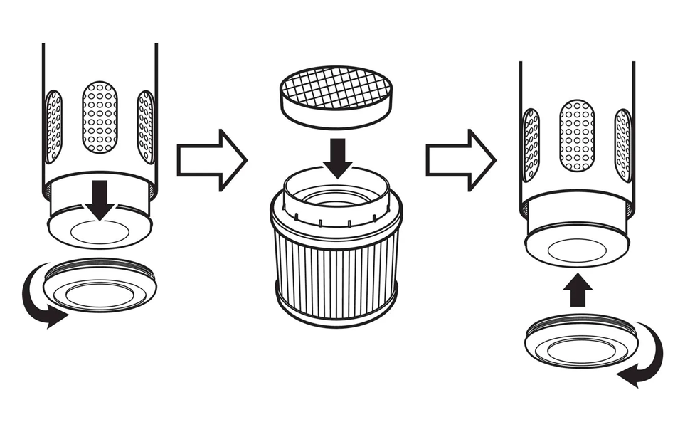 Повітряний очисник JVC KS-AP120 з фотокаталитичною технологією, CADR 8,5 м³/год, фільтр EPA E12, UV-фільтр, іонізатор, 2 режими очищення, 12 Вт, USB, з фільтром