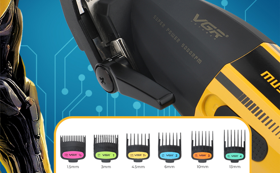 Машинка для стрижки VGR 285 Fresh Fade професійна, акумуляторна, 9000 об/хв, з LED-дисплеєм для чоловіків